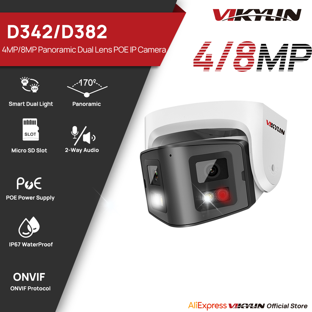 Smart Home Hikvision - Câmera IP Vikylin Panorâmica 4/8MP com