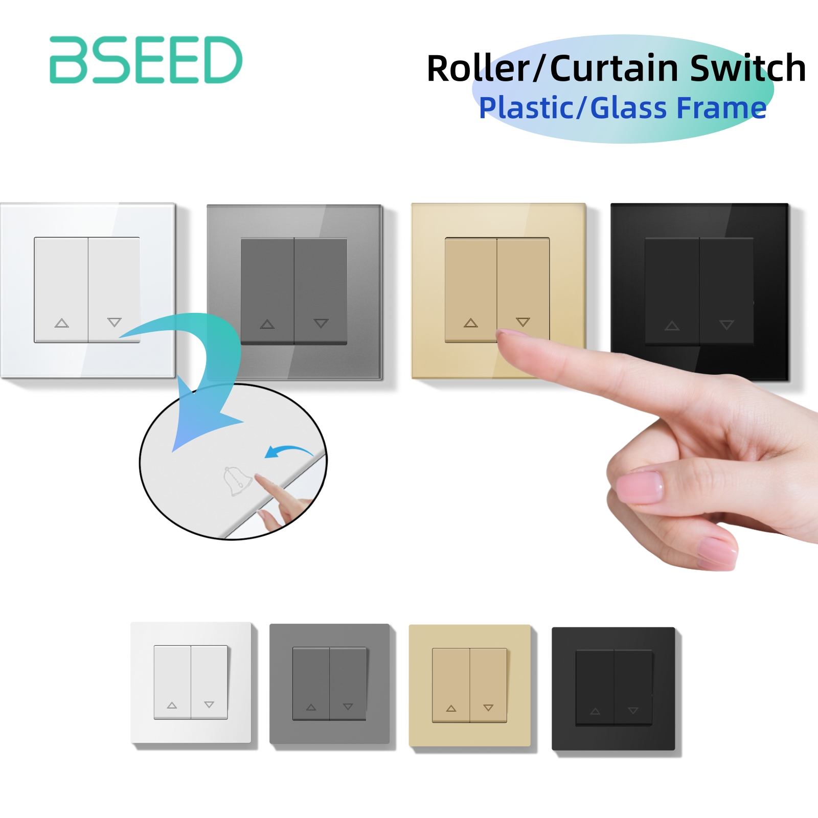 Smart Home Yellow - Interruptor Mecânico de Cortina Série E
