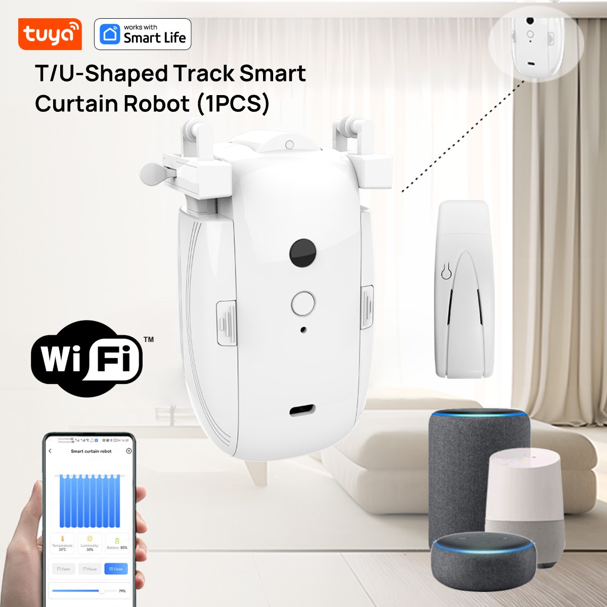 Smart Home Vimar - Tuya Smart WiFi Curtain Robot com