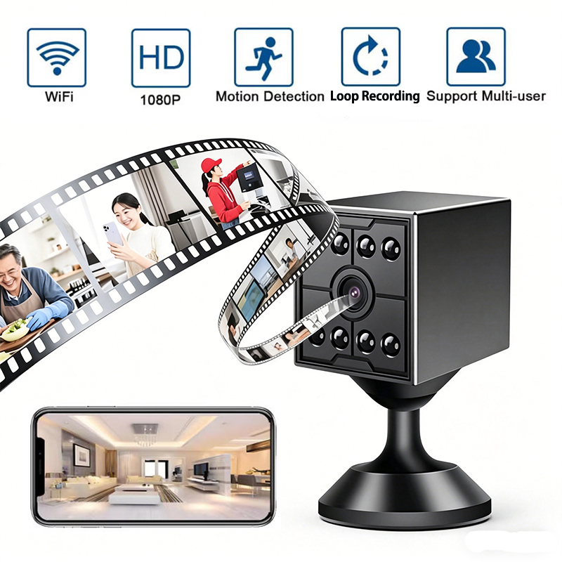 Smart Home Kamera - Mini Câmera Wifi de Segurança, Webcam