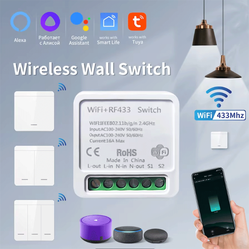 Smart Home Internet - Interruptor de Luz Inteligente Tuya WiFi