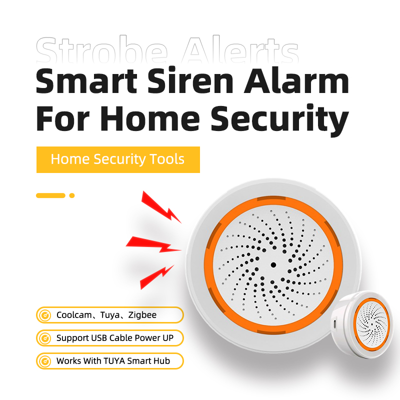 Smart Home Nas - Coolcam Tuya Zigbee Smart Siren Alarme