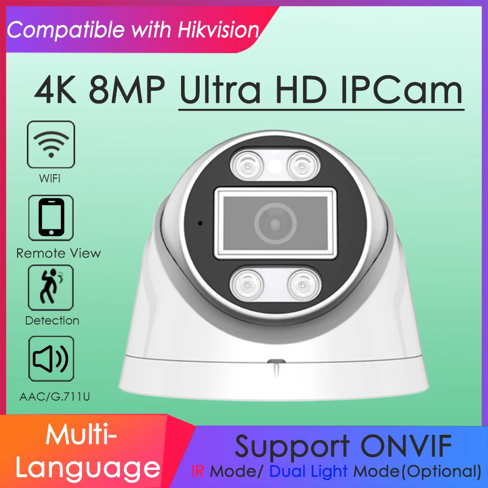 Smart Home Hikvision - Câmera IP sem fio Wifi 4K