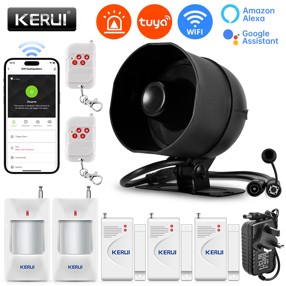 Smart Home Demo Kit - Kerui 120db sirene sistema de alarme