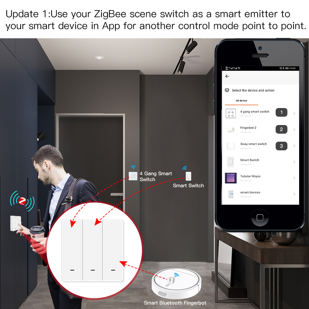 Moes tuya zigbee interruptor d - Smart Home Moes avaliação e preço