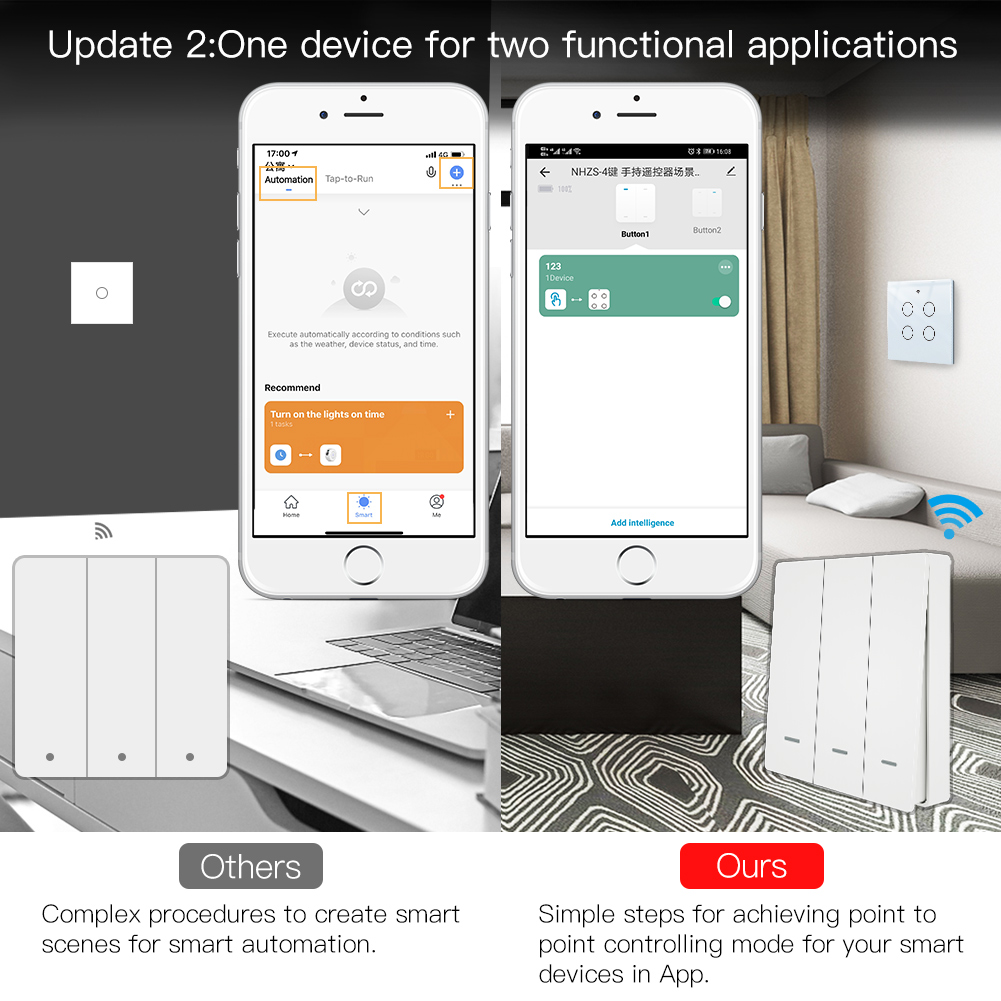 Moes tuya zigbee interruptor d - Smart Home Moes avaliação e preço