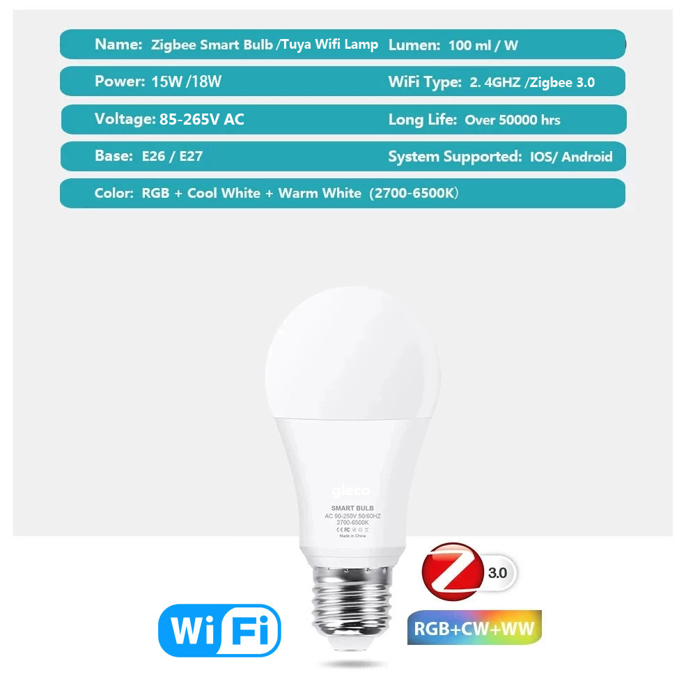 Zigbee 3.0 levou lâmpada, rgb  - Smart Home Yellow avaliação e preço