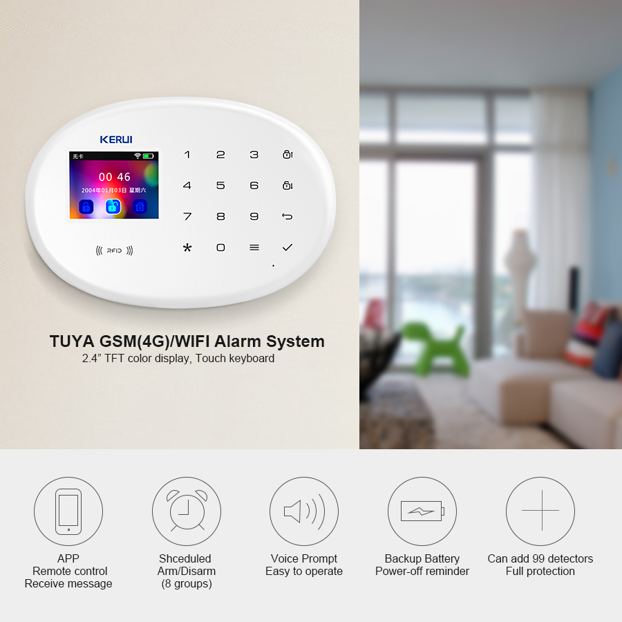 Kerui w202 wifi gsm kit sistem - Smart Home Utilities avaliação e preço