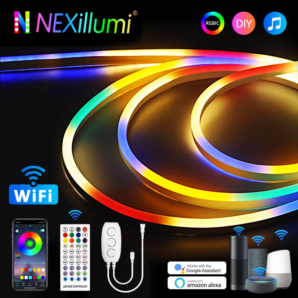 Tuya wifi neon rgbic led luzes - Smart Home Yellow avaliação e preço