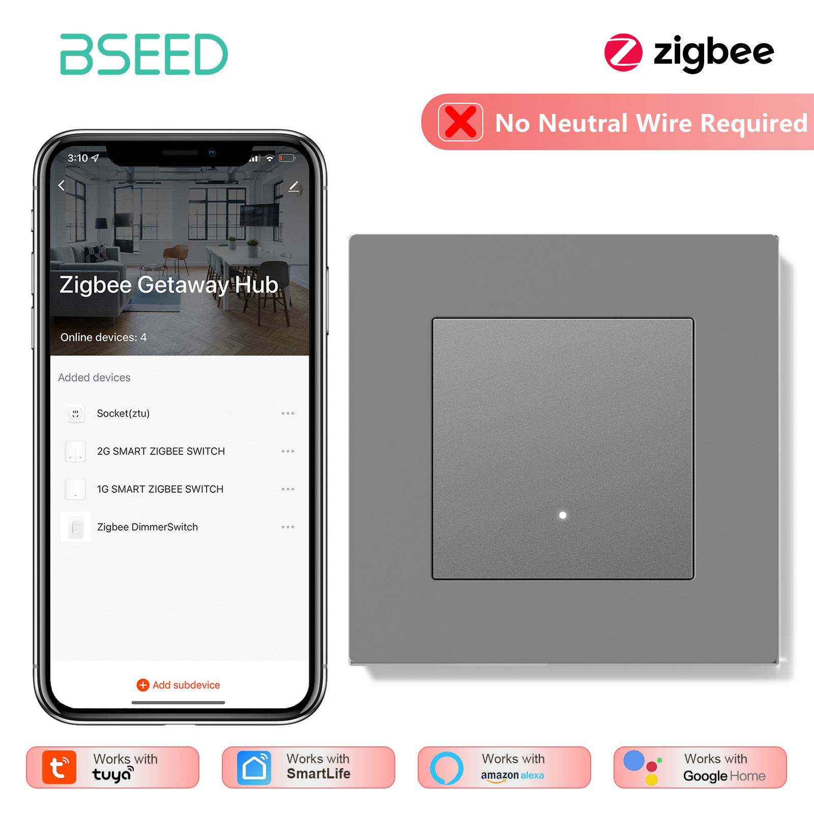 BSEED Interruptor de Luz Intel - Smart Home Yellow avaliação e preço