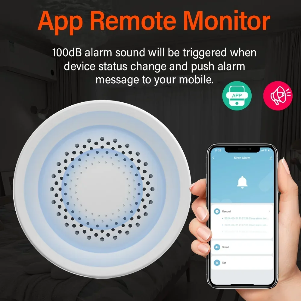 Alarme de sirene WiFi Tuya par - Smart Home Tablet avaliação e preço