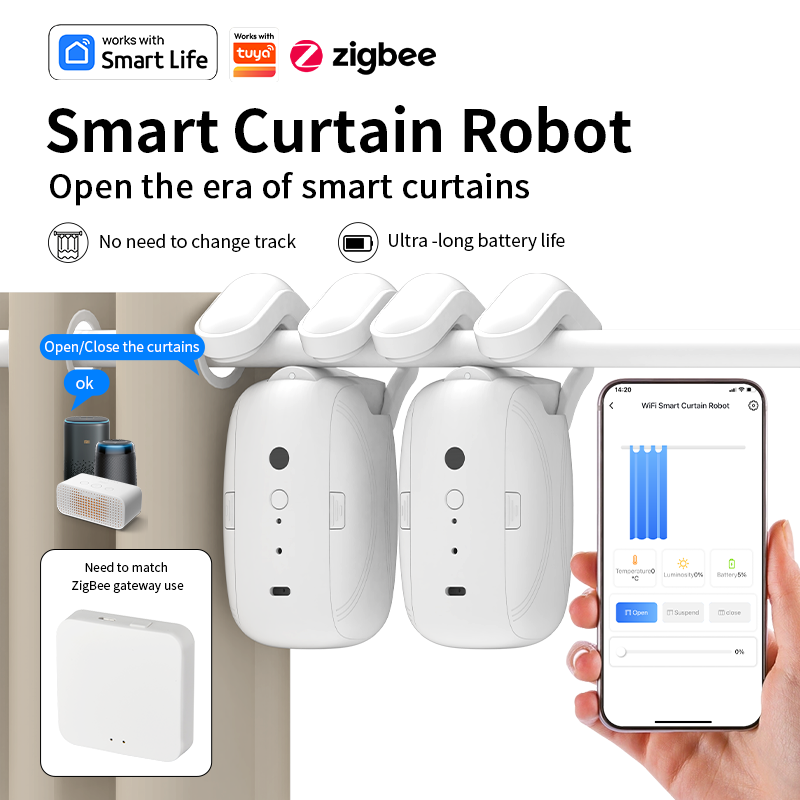 Zigbee inteligente cortina dri - Smart Home Robot avaliação e preço